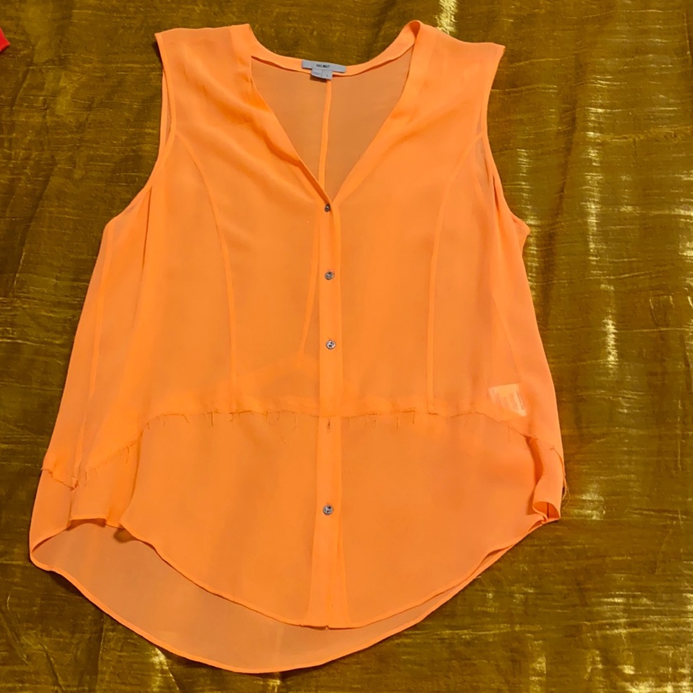 Peach Helmut Silk Tank